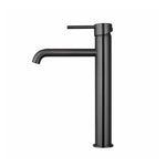 Load image into Gallery viewer, LUCID PIN Series Round Brushed Gun Metal Grey Tall Basin Mixer