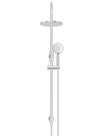 Load image into Gallery viewer, 200mm Round Overhead Shower Rail, Three Function Hand Shower - Polished Chrome