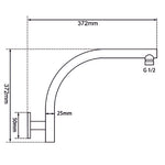 Load image into Gallery viewer, Round Brushed Nickel Wall Mounted Shower Arm