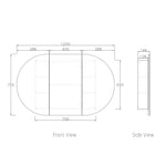 Load image into Gallery viewer, Bondi Black Oak Shaving Cabinet