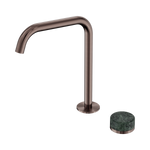 Load image into Gallery viewer, Serenity Progressive Bath/Kitchen Mixer Edge Spout With Verde Alpi Handle Brushed Bronze
