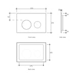 Load image into Gallery viewer, R&T Round Brushed Gold Low Rise Flush Push Plate