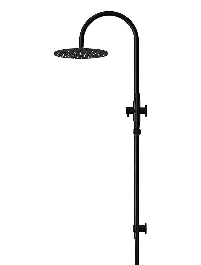 300mm Round Overhead Shower Set, Single Function Hand Shower - Matte Black