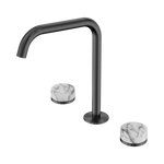 Load image into Gallery viewer, Serenity Bath/Kitchen Set Edge Spout With Arabescato Corchia Handle Gun Metal