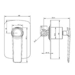 Load image into Gallery viewer, Esperia Matte Black Wall Mixer