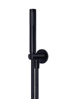 Load image into Gallery viewer, Round Hand Shower on Fixed Bracket - Matte Black