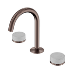 Load image into Gallery viewer, Serenity Basin Set Arc Spout With Carrara Handle Brushed Bronze