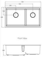 Load image into Gallery viewer, NEOROC TASK Working Station OFFSET SR UC TI SINK, Matt Black,820