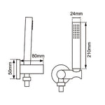Load image into Gallery viewer, Round Brushed Brass Shower Rail with Handheld Shower(Stainless Steel Hose)