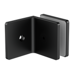 Load image into Gallery viewer, 90 DEGREE GLASS TO WALL BRACKET 10MM GLASS MATTE BLACK