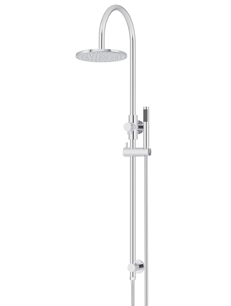 200mm Round Overhead Shower Set, Single Function Hand Shower - Polished Chrome