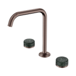 Load image into Gallery viewer, Serenity Bath/Kitchen Set Edge Spout With Verde Alpi Handle Brushed Bronze
