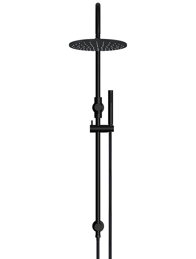 300mm Round Overhead Shower Set, Single Function Hand Shower - Matte Black