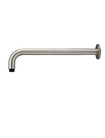 Load image into Gallery viewer, Round Wall Shower Curved Arm 400mm - PDV Brushed Nickel