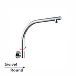 Load image into Gallery viewer, Round Chrome Swivel Wall Mounted Shower Arm