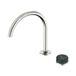 Load image into Gallery viewer, Serenity Progressive Bath/Kitchen Mixer Arc Spout With Verde Alpi Handle Brushed Nickel