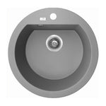 Load image into Gallery viewer, Laveo Dafne Grey Granite Single Bowl Stone Kitchen Sink 510*205mm(including Space Saving Siphon and Click-clack Plug)