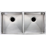 Load image into Gallery viewer, Round Corner Chrome Stainless Steel Handmade Double Bowl Kitchen Sink 865*440*200mm
