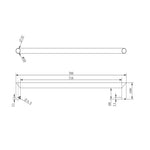 Load image into Gallery viewer, Round Horizontal Brushed Gun Metal Grey Electric Heated Towel Rack Single Bar