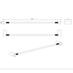 Load image into Gallery viewer, CADDENCE Series Brushed Gun Metal Grey Single Towel Rail 600mm
