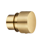 Load image into Gallery viewer, Round Brushed Brass Progressive Wall Mixer Handle