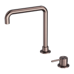 Load image into Gallery viewer, MECCA HOB BASIN MIXER SQUARE SWIVEL SPOUT BRUSHED BRONZE