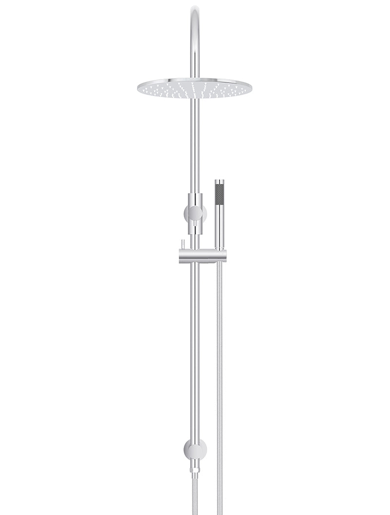 300mm Round Overhead Shower Set, Single Function Hand Shower - Polished Chrome