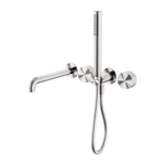 Load image into Gallery viewer, OPAL PROGRESSIVE SHOWER SYSTEM SEPARATE PLATE WITH SPOUT 230MM BRUSHED NICKEL