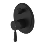 Load image into Gallery viewer, YORK SHOWER MIXER WITH DIVERTOR WITH METAL LEVER MATTE BLACK