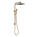 Load image into Gallery viewer, 10'' Square Brushed Brass Shower Station(Top Water Inlet)