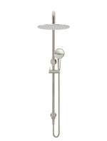 Load image into Gallery viewer, Round Combination Shower Rail 300mm Rose, Three Function Hand Shower - PVD Brushed Nickel
