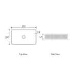 Load image into Gallery viewer, Hudson Square 520x320x120 Concrete Fluted White Basin