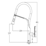 Load image into Gallery viewer, Black 2 Watter Patterns Pull-out Kitchen Mixer