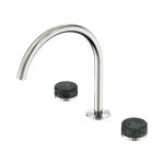 Load image into Gallery viewer, Serenity Bath/Kitchen Set Arc Spout With Verde Alpi Handle Brushed Nickel