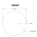 Load image into Gallery viewer, 600mm Brushed Nickel Framed Mirror