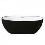 Load image into Gallery viewer, BelBagno Sapphire black acrylic free standing bath