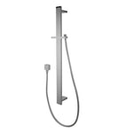 Load image into Gallery viewer, Square Brushed Nickel Sliding Shower Rail without Handheld Shower(PVC Hose)