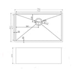 Load image into Gallery viewer, 762x457x254mm Brushed Brass Stainless Steel PVD Single Bowl Kitchen Sink