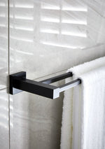 Load image into Gallery viewer, Square Double Towel Rail 600mm - Matte Black (MR01-60)