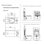 Load image into Gallery viewer, Grande Wall Faced Toilet with Englefield Bidet Seat Plus (Handheld Remote)