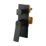 Load image into Gallery viewer, RUSHY Series Square Black Wall Mixer With Diverter