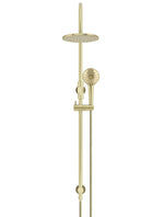 Load image into Gallery viewer, 200mm Round Overhead Shower Rail, Three Function Hand Shower - PVD Tiger Bronze