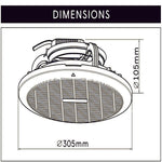 Load image into Gallery viewer, JustAir 250 EXHAUST FAN ROUND 250mm