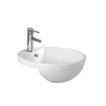 Load image into Gallery viewer, Orbi
Fine Ceramic Semi Ress Basin
Overflow 32mm Waste
Size:430*430*160mm
Gloss white