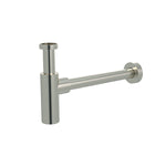 Load image into Gallery viewer, Round bottle trap for 32mm basin waste and 32mm waste pipe with 40mm adapter - PVD Brushed Nickel