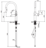 Load image into Gallery viewer, CRUE PULL-OUT KITCHEN FAUCET BRUSHED BRASS