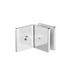 Load image into Gallery viewer, 90 DEGREE GLASS TO WALL BRACKET 10MM GLASS CHROME