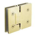 Load image into Gallery viewer, 180 DEGREE GLASS TO GLASS SHOWER HINGE 10MM GLASS BRUSHED GOLD
