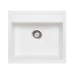 Load image into Gallery viewer, White Carysil Waltz 560FE Granite Single Bowl Stone Kitchen Sink 560*510mm