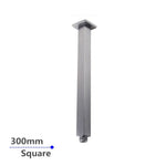Load image into Gallery viewer, Square Brushed Nickel Ceiling Shower Arm 300mm